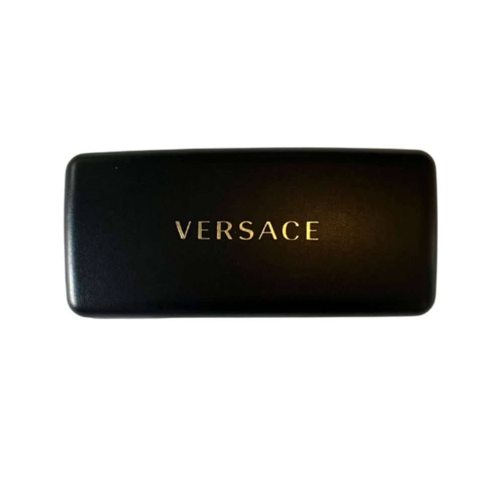 Versace Black and Gold Eyeglass Case & Cleaning Cloth NWOT